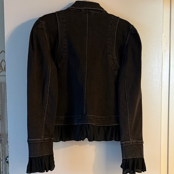 NWT Free People Suki Ruffled Details Denim Jacket Size M - Picture 3 of 6